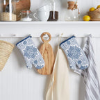 Martha Stewart Strie Medallion Oven Mitt 2-Pack Set - Image 2