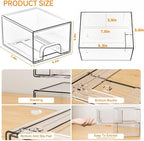 Yieach 8 Pack Small Stackable Storage Bins, Medicine Cabinet Organizer - Image 3