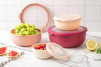 COOK WITH COLOR Prep Bowls with Lids- Wide and Deep Nesting Plastic Small - Image 8