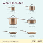 Anolon Ascend Hard Anodized Nonstick Cookware/Pots and Pans Set - Image 2