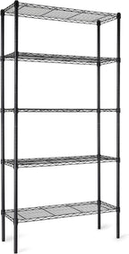 Amazon Basics 5-Shelf Adjustable Heavy Duty Steel Wire Storage Shelves by AmazonBasics