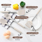 E-far Cooking Utensils Set of 4, Silicone Kitchen Utensils - Image 4