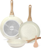 ESLITE LIFE Nonstick Ceramic Frying Pans Skillets Set, Non-Toxic Egg Omelette by ESLITELIFE