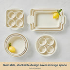 Pyrex 3-Piece Round Ceramic Bakeware Set, Lasagna Oven Pans, - Image 5