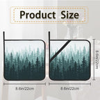 Misty Forest Landscape Pot Holder Set of 2, Heat Resistant Potholders Oven Hot - Image 2