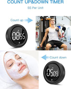 LIORQUE Digital Kitchen Timer, Magnetic Countdown Countup Timer - Image 3