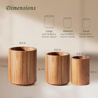 Criusia Utensil Holder 3 Pack, 360° Rotating Acacia Wood Cooking Utensil Crocks - Image 2