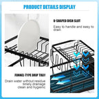 7 code Large Dish Drying Rack for Kitchen Counter, Detachable Large Capacity - Image 4