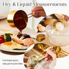 Golden 304 Stainless Steel Measuring Cups and Spoons Set, Premium Gold Kitchen - Image 3