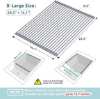 Ohuhu Sink Drying Rack, 20.5" W x 16.1" L Over The Sink Roll-Up Dish Drainer - Image 9