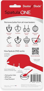 Silicone Spatula ONE Mixer Beater Scraper and Spatula Set, Cherry Red & Black - Image 2
