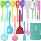 Silicone Kitchen Utensils Set, 16-Piece Silicone Cooking Utensils by Deedro by Deedro