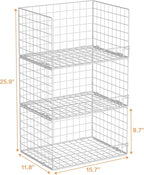 Yociyoga Closet Organizers and Storage Basket- 3-Tier Stackable Storage Bins - Image 3