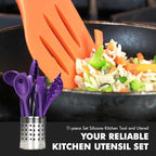 Chef Craft Premium Silicone Kitchen Tool and Utensil Set, 11 Piece - Image 5