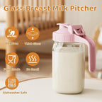 Breast Milk Pitcher, Mason Jar 32 oz, Heavy Duty Wide Mouth Jar - Image 5