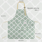 2 Pieces Aprons for Women with Pockets, Cotton Linen Waterproof Kitchen Cooking - Image 2
