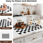 17" x 32" Checkered Dish Drying Mat - Image 7