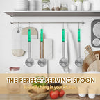 4 Ounce Stainless Steel Perforated Portion Control Ladle Spoon - Image 3