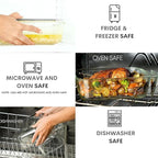 Razab 4 Pc Airtight Large Glass Food Storage Containers - Image 4