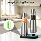 StarOcean Electric Salt and Pepper Grinder Set, Automatic Gravity Grinder - Image 4