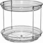 LAMU 2 Pack 2 Tier Lazy Susan Turntable Organizer 9.25'' Rotating Spice Rack - Image 9