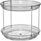 LAMU 2 Pack 2 Tier Lazy Susan Turntable Organizer 10.6'' Rotating Spice Rack - Image 8