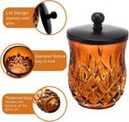 Qtip Holder, 10 Oz Amber Glass Apothecary Jars - Image 3