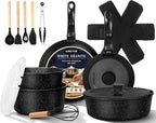 pots and Pans Set, Nonstick Cookware Set Detachable Handle, Induction Kitchen by UMETRE