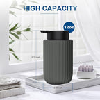 Ceramic Foaming Soap Dispenser, 12 oz Bathroom Foam Hand Soap Dispenser - Image 6