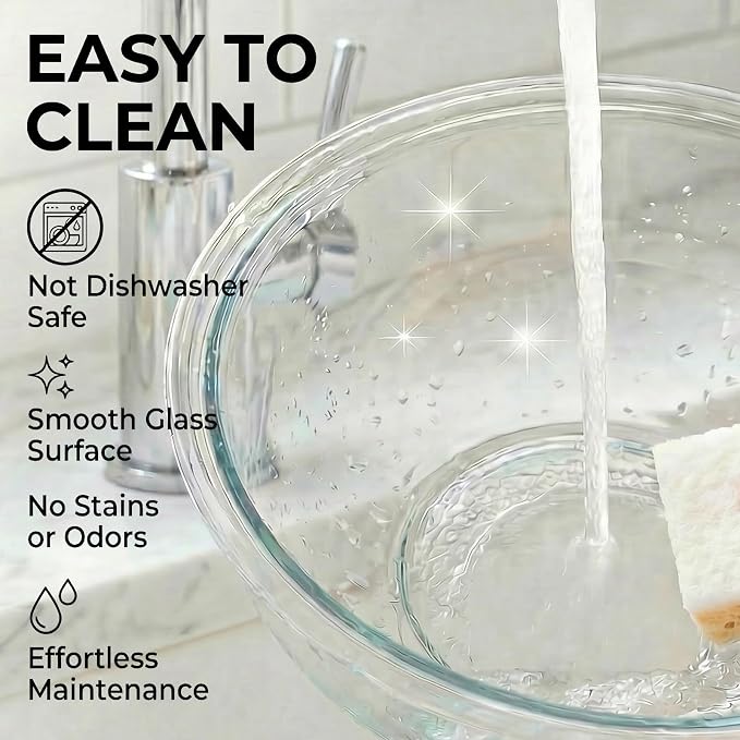 Large Glass Mixing Bowl for Sourdough, 6.2QT - Image 6