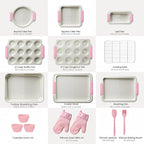 Kikcoin 25 PCS Stackable Baking Pans Set, Non-stick Bakeware Sets - Image 2