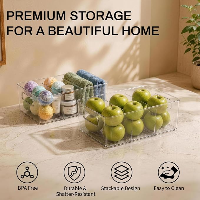 Mpotmiy 6 Pack Pantry Organizers and Storage, Fridge Organization and Storage - Image 2