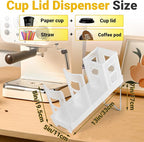 Cup and Lid Holder, Disposable Paper Cup Dispenser - Image 2