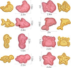 Ocean Cookie Cutters With Plunger Stamps Set, 8 Piece See Cookie Cutters - Image 3