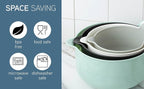 COOK WITH COLOR Nesting Plastic Mixing Bowl Set with Pour Spouts and Handles - Image 3