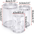 Hipiwe Clear Acrylic Cotton Swab Holder Preminm Quality Round Container Cotton - Image 6