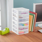 Sterilite 18-Pack Clearview 3-Drawer Cart, Small Plastic Storage Organizer - Image 9