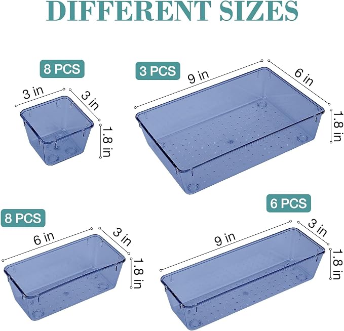 StorMiracle 25 PCS Drawer Organizer Set, 5 Varied Size Bathroom and kitchen - Image 2