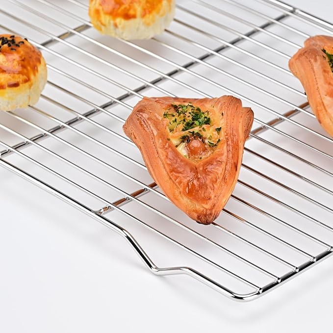 2-Pack Cooling Racks for Baking, 10x15 Inch Heavy Duty Stainless Steel Wire - Image 6