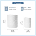 LOVECASA Utensil Holder, 7.2"+5.4" Ceramic Utensil Holder - Image 2