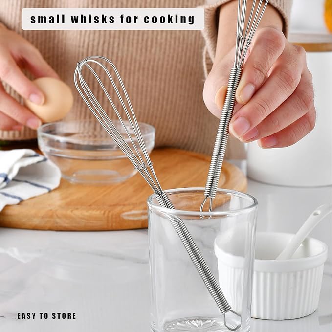 Digead Mini Wire Whisk, 8 Inch Small Whisk - Image 8