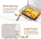 Lifewit Insulated Double Decker Casserole Carrier, Expandable Lasagna Lugger - Image 6