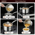 GEDO Food-Grade 316L Stainless Steel Sauce Pan - Image 8