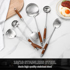 Izurok 18/10 Stainless Steel Kitchen Utensils Set, 6 Piece Cooking Utensils - Image 6