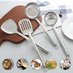 Pleafind 2-Pcs Solid & Slotted Spatula Set, 304 Stainless Steel Spatula - Image 7