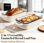 Enameled Cast Iron Sourdough Bread Dutch Oven, Cast Iron Loaf Bread Pan - Image 4
