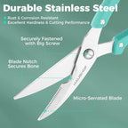 HAUSHOF Kitchen Shears for Food, Heavy Duty Poultry Shears, Stainless Steel - Image 3