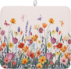Kawani Spring Summer Flowers Dish Drying Mat by Kawani