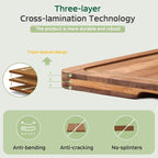 Bamboo Cutting Boards for Kitchen, Wood Cutting Board - Image 6
