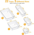 SMARTAKE 22-Piece Drawer Organizer - Image 3